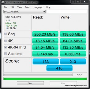 Ssd ocz agility 3 120gb не определяется