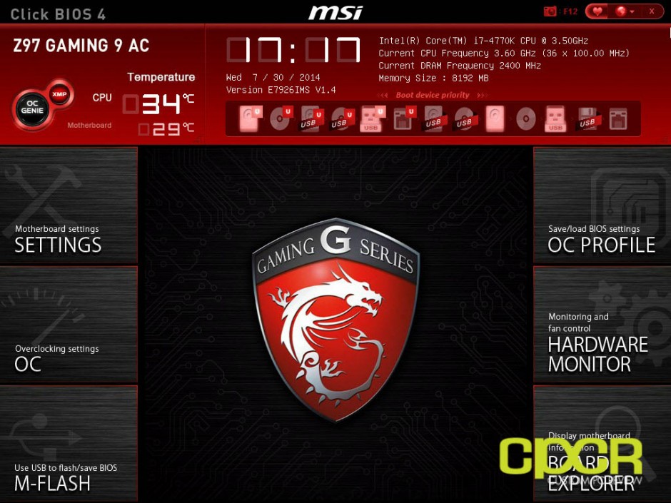 msi z97 gaming 7 not booting