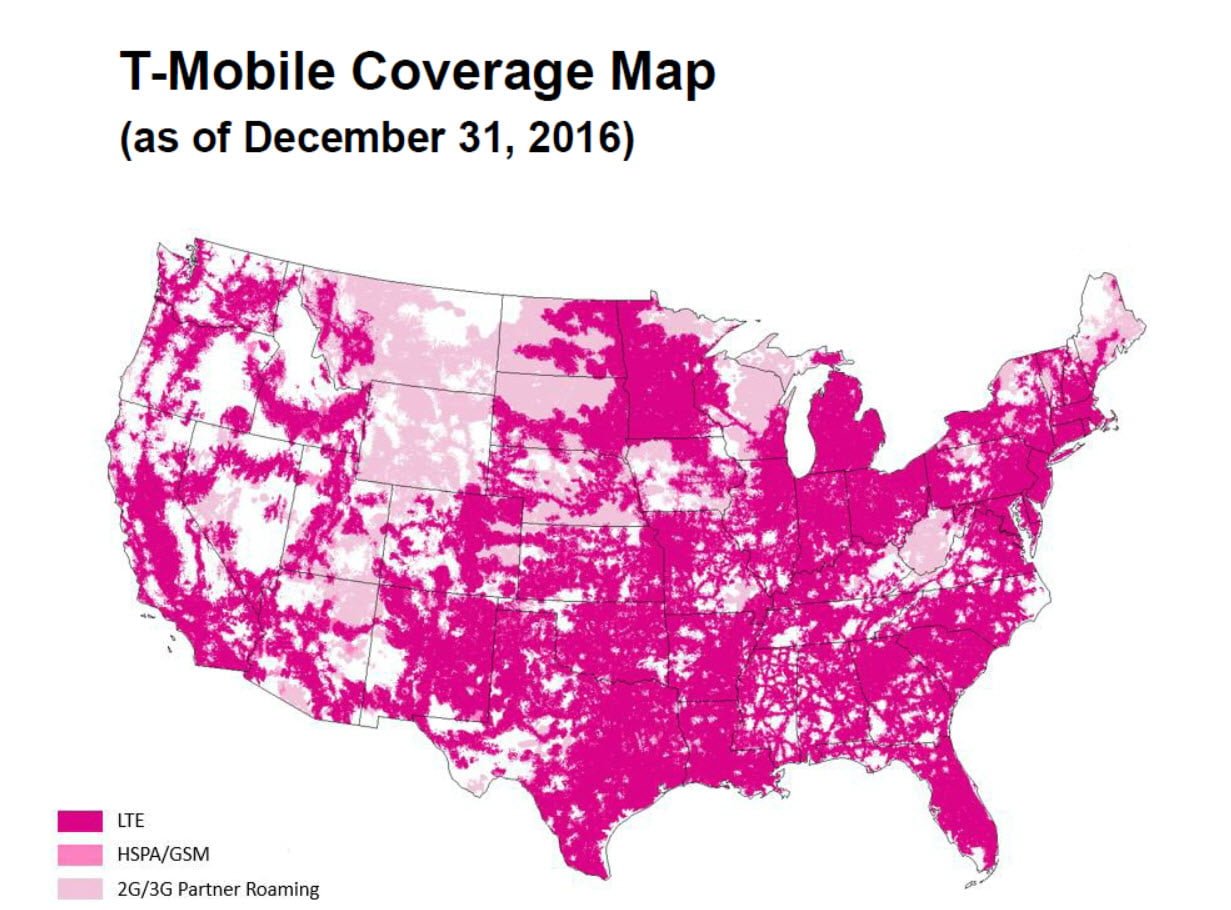 T Mobile S New Projected Coverage Map Is Beautiful Custom Pc Review