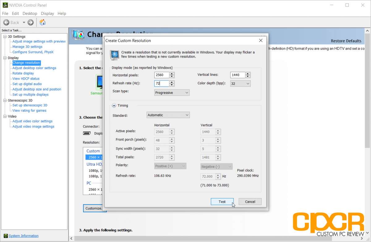 How to Overclock Your Monitor with a Nvidia Graphics Card - Custom PC