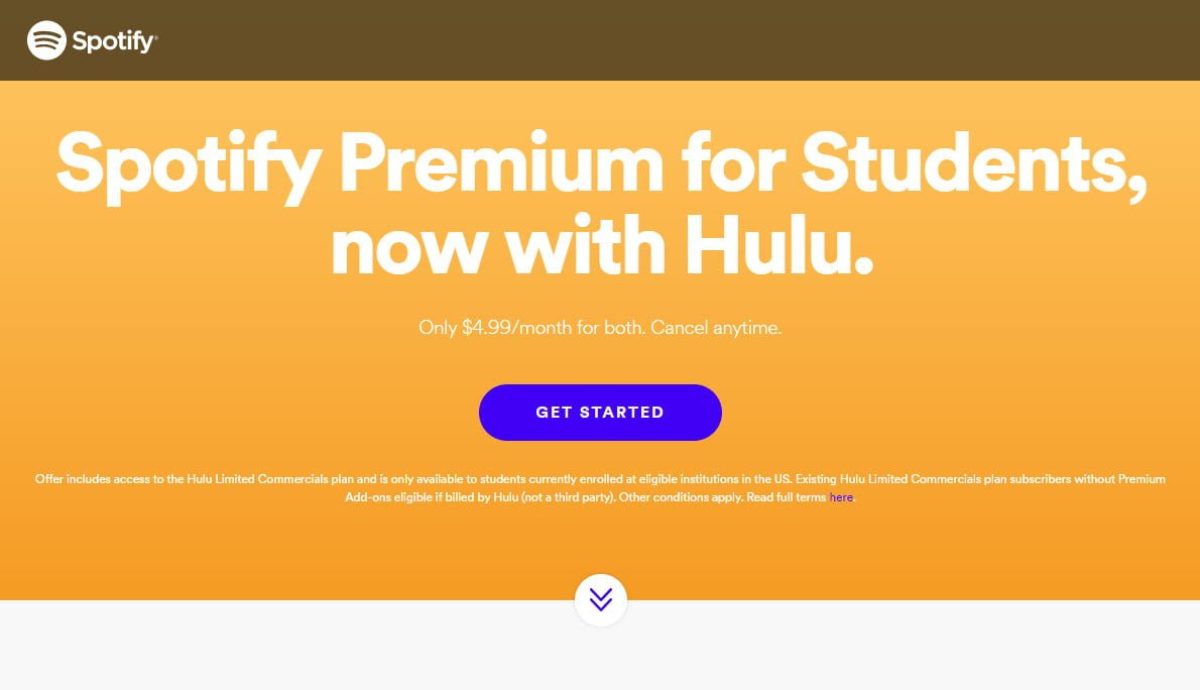 hulu login spotify student