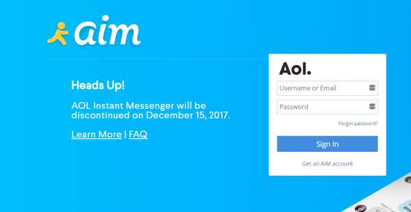 download aim instant messenger login